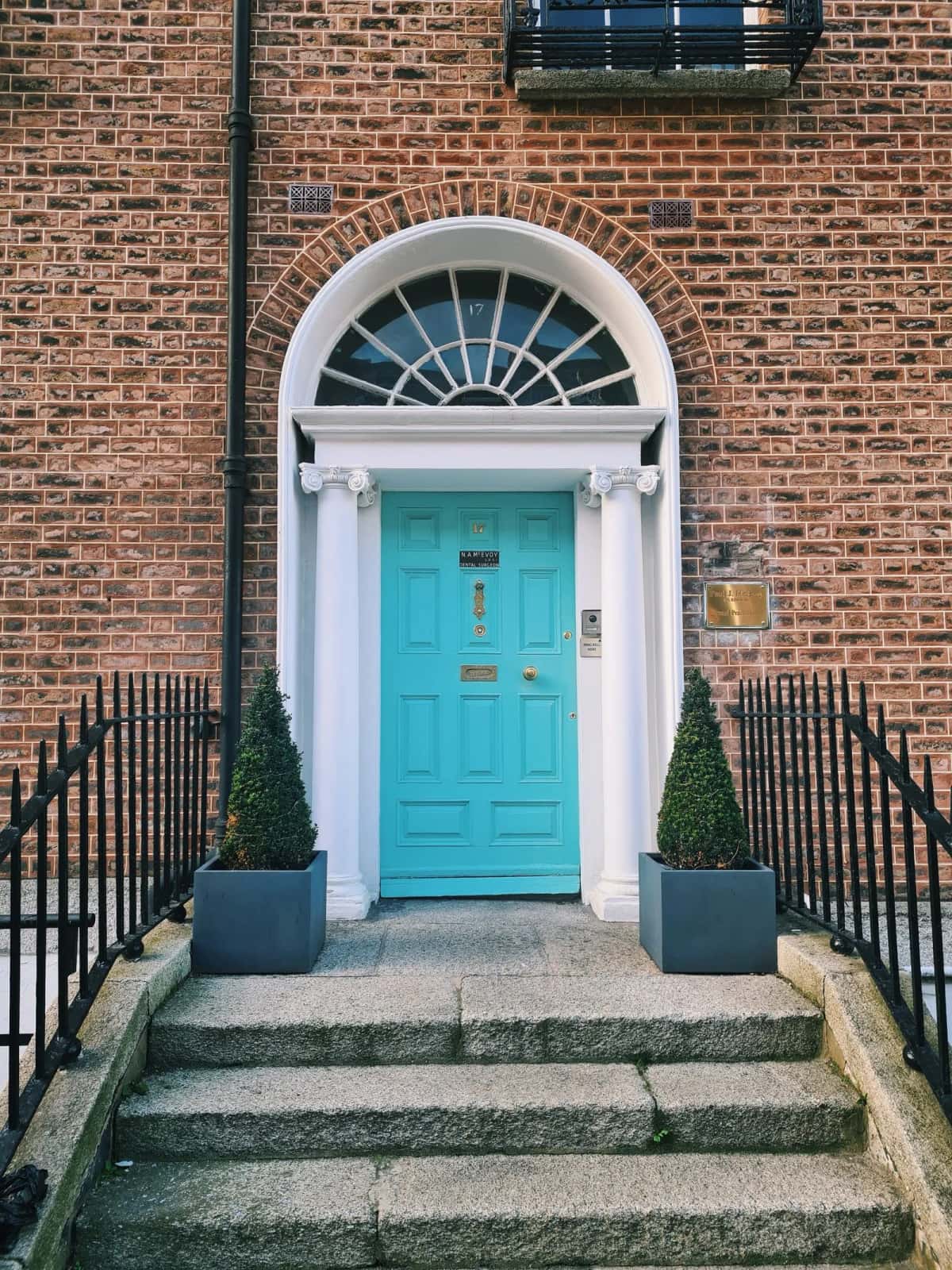 Portes géorgiennes colorées de Dublin